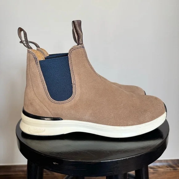 Blundstone 2146 Elastic Sided Sand & Navy Active Boots Size M8 - Picture 2 of 10